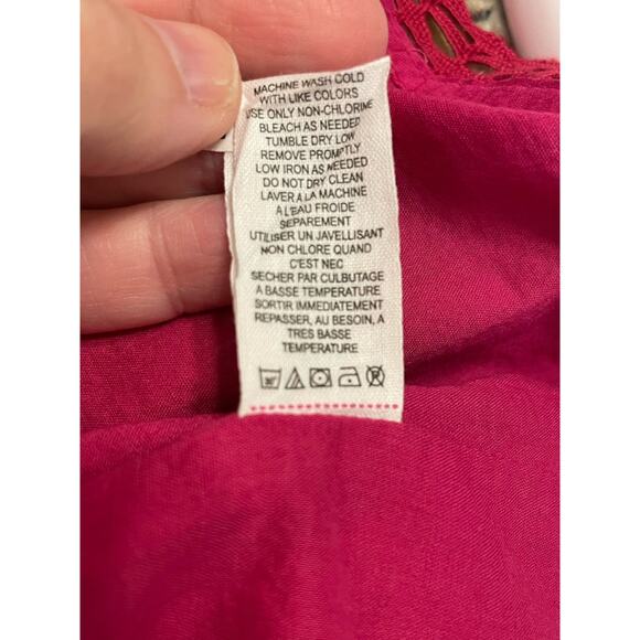 Free PeopleY2K Babydoll Dress Size 6 Boho Crochet Embellsihed Artsy Fairy - Picture 10 of 13